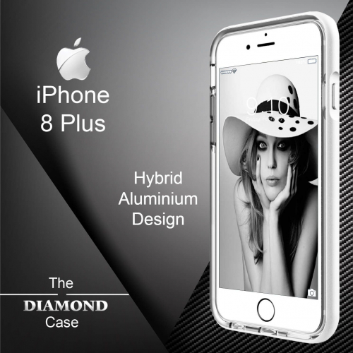 Coque iPhone 8 Plus - Protection Anti-chocs - Diamond Hybrid Aluminium