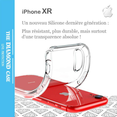 Coque de protection silicone Apple iPhone XR - Antichoc- Transparente
