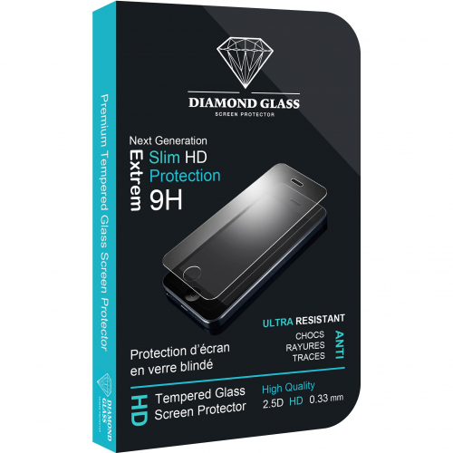 Protection d'écran en verre trempé iPhone 4 -4S Diamond Glass HD