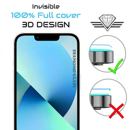 Verre trempé pour iPhone X - 3D - Protection d'écran DIAMOND GLASS HD3