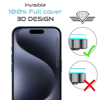 Pack x10 Protection d'écran en verre trempé iPhone 15 Pro