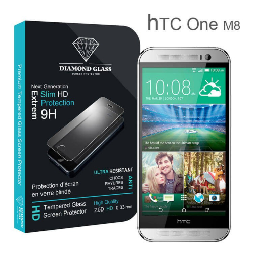 Film protection d'écran en verre trempé Diamond Glass HD HTC One M8